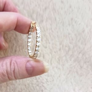 Beautiful 14k plated with diamond look stones